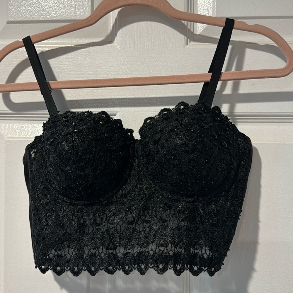 Black sequin top